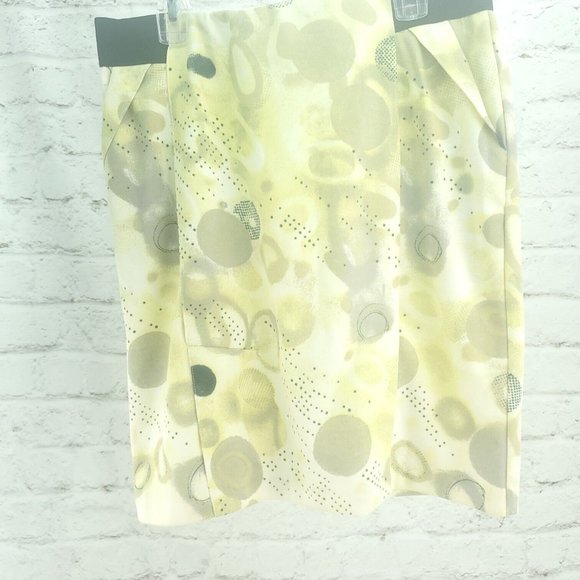 Simply Vera Vera Wang Womens Yellow Geometric Elastic Band Mini Skirt Size Small - Picture 3 of 11